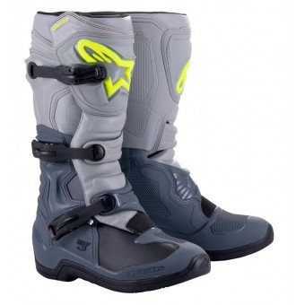 ALPINESTARS TECH 3 GRAY LIGHT GRAY BLACK STIVELE CROSS